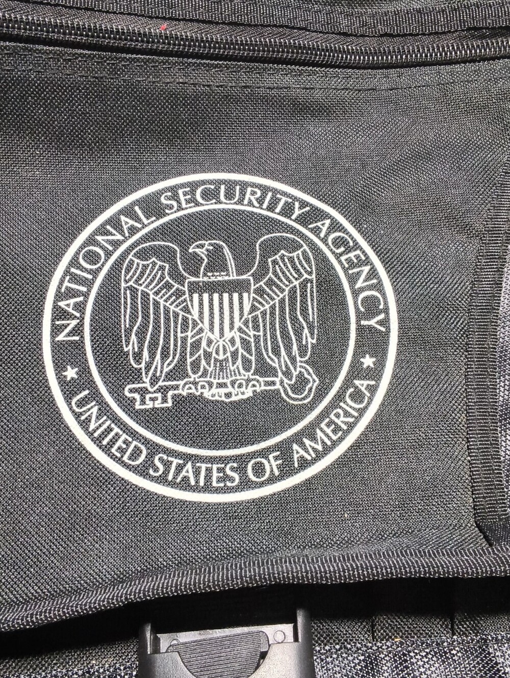 NSA National Security Agency Messenger Bag Black Crossbody Laptop Bag - Picture 4 of 8